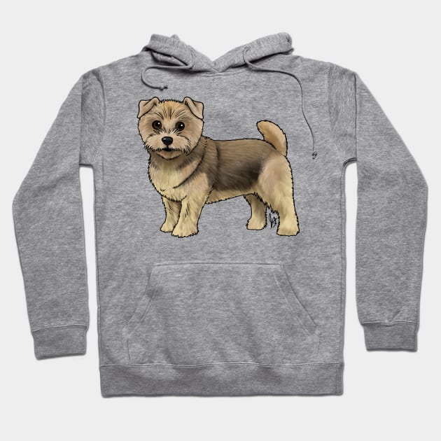 Dog - Norfolk Terrier - Grizzle Hoodie by Jen's Dogs Custom Gifts and Designs